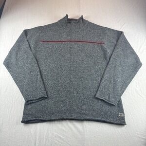Vintage Plugg Sweater Men XL Gray Turtleneck Long Sleeve Sweatshirt 90s Y2K Wool